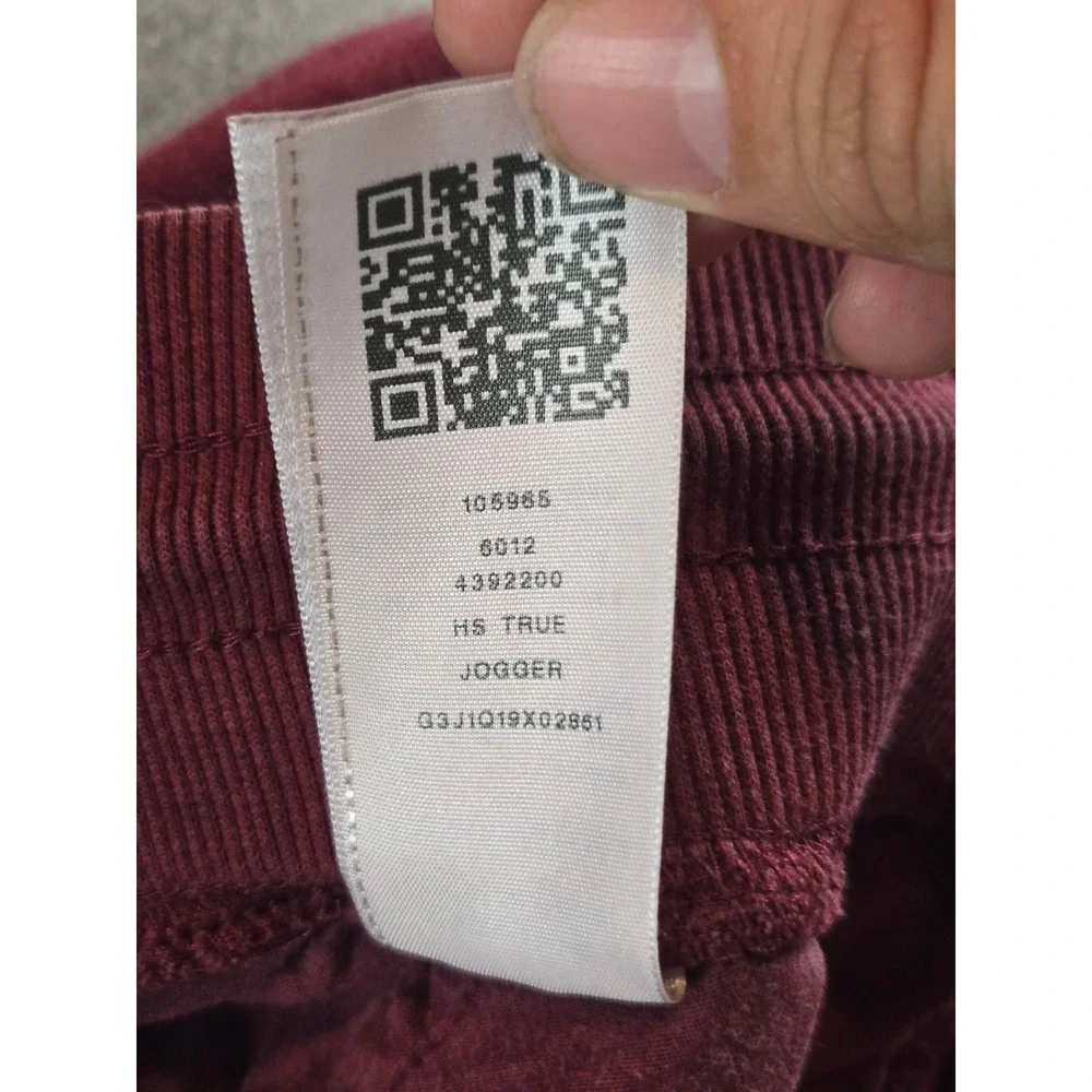 True Religion Jogger Sweatpants Mens‎ Small Burgundy Logo HS Relaxed Streetwear